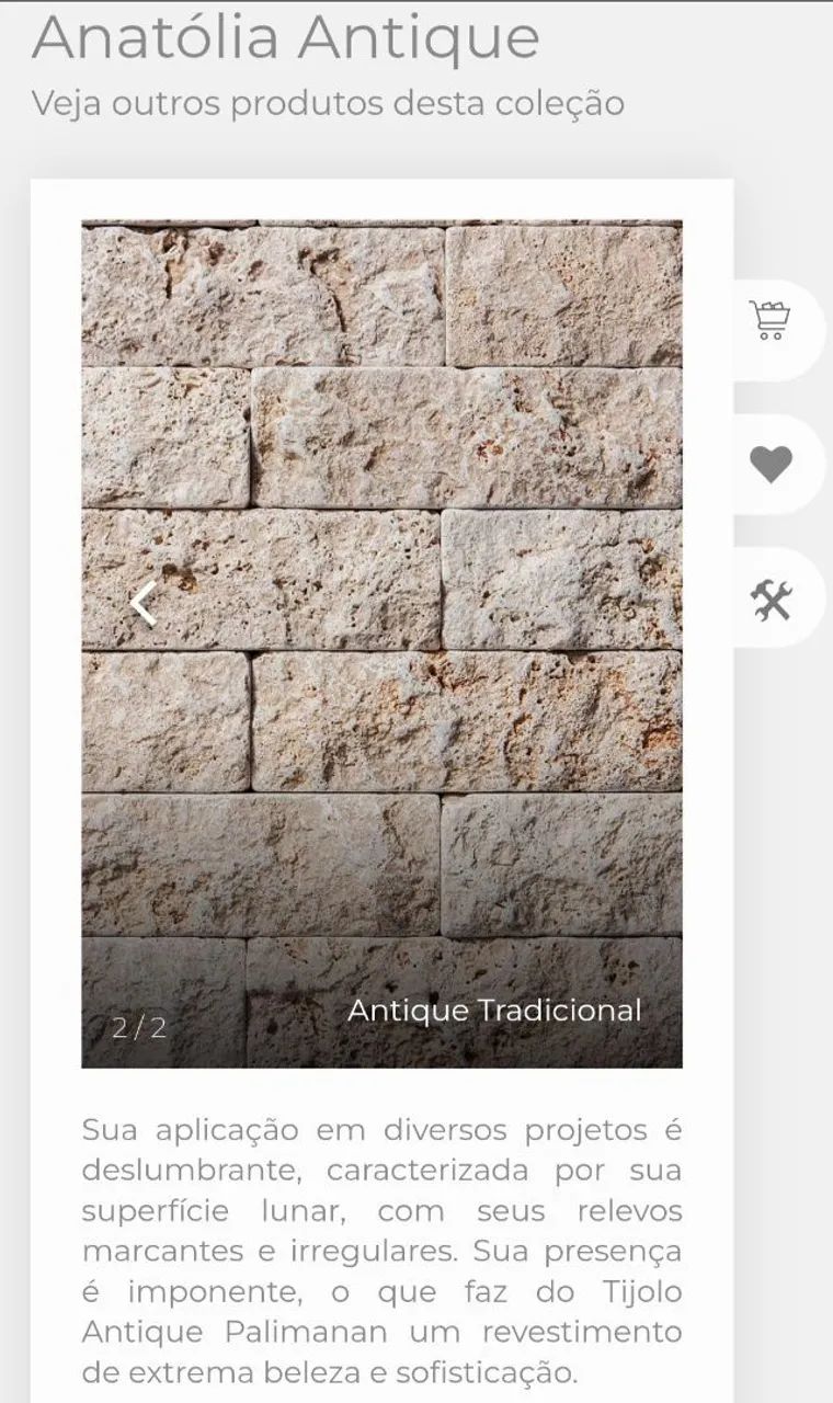 Tijolo Anatólia Antique Tradicional Palimanan, 46 peças 