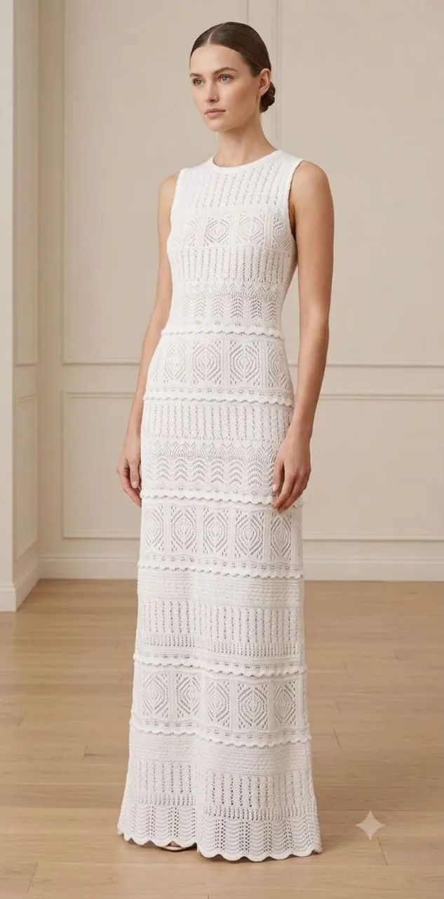 Vestido de Tricô branco