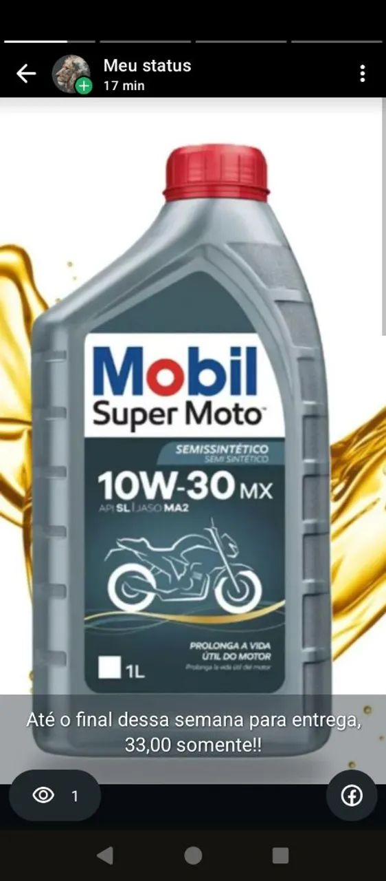 Óleo Mobil para moto  - Foto 2