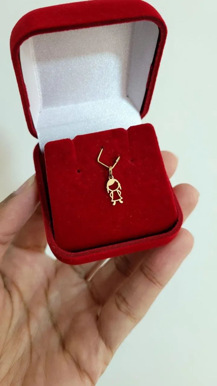 Pingente menina Ouro 18k  - Foto 2