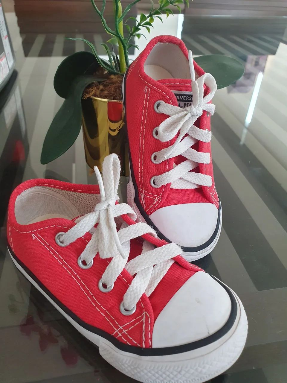Converse All Star tênis vermelho Tam 22 - Foto 2