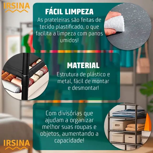 Closet Arara + Cabides + Sapateira de Brinde - Foto 4