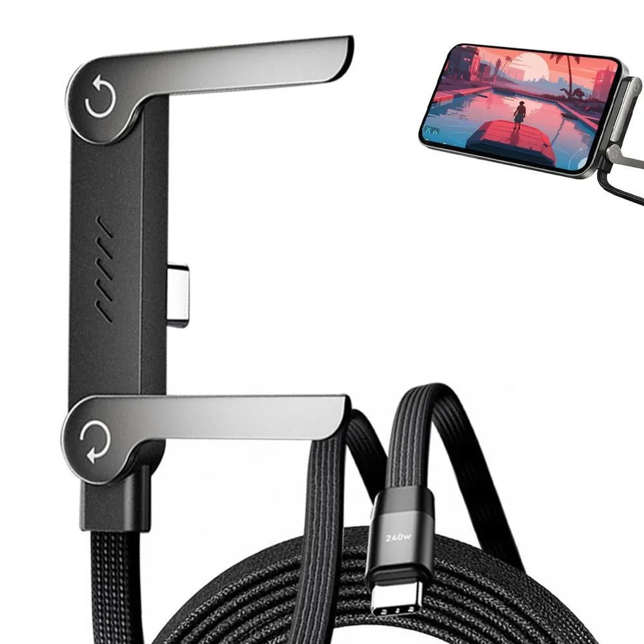 Cabo USB-C de carregamento com suporte - Foto 5