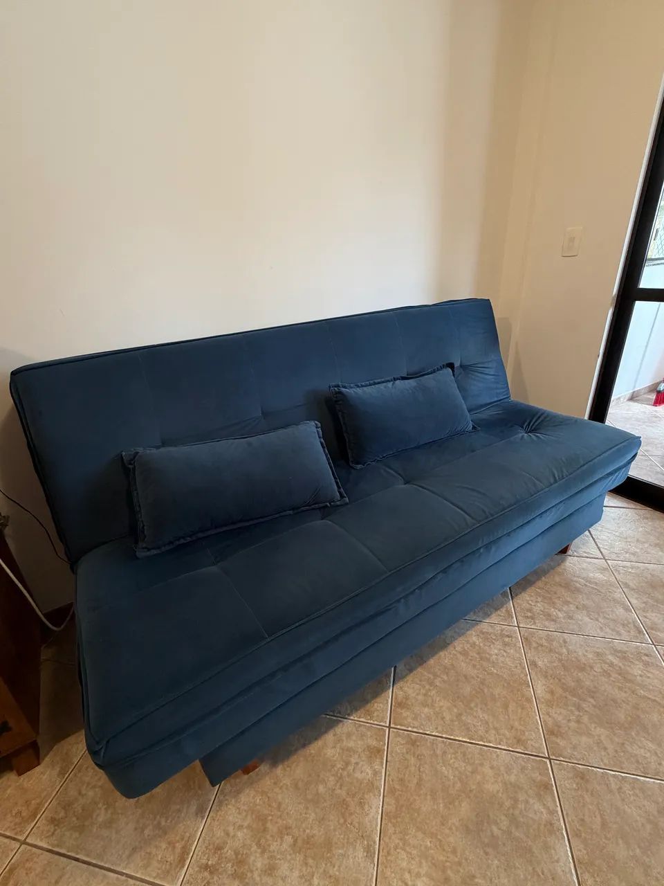 Sofá cama azul 