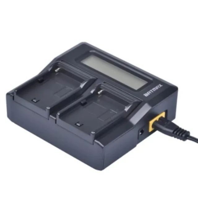 Carregador Batmax Duplo para F970 F550 F770 F570 F960 Led Monitor Ring - Foto 3