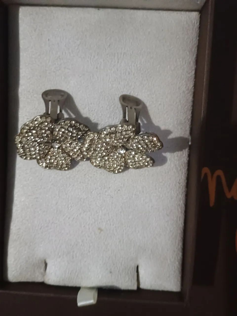 Brinco de pressão ( prata designer strass  - Foto 4