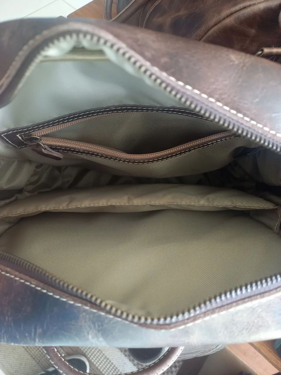 Mochila de couro vintage  - Foto 5