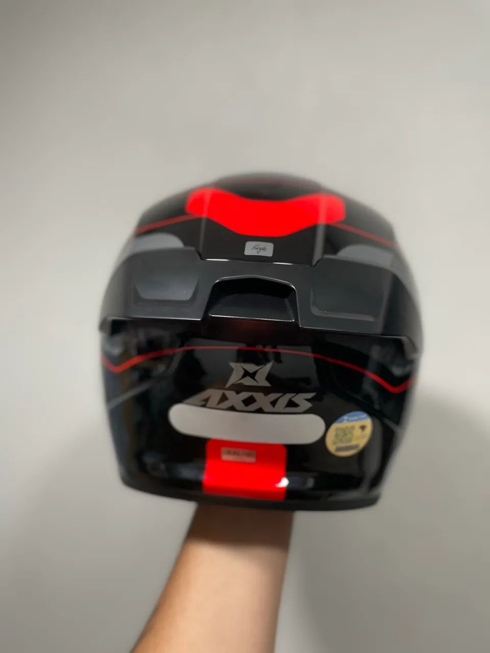 Capacete Axxis Fenix Ork B5 Black Red Gloss - Foto 2
