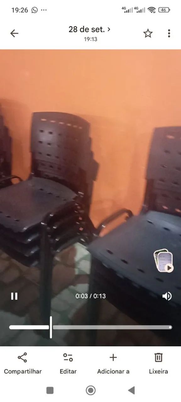 Vendo 100 cadeiras super resistente,,sem avarias super novas $ 70 cada  - Foto 2