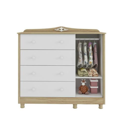 Cômoda Infantil 4 gavetas 1 porta - com vitral - Elô *NOVO* ShopMix Móveis - Foto 3