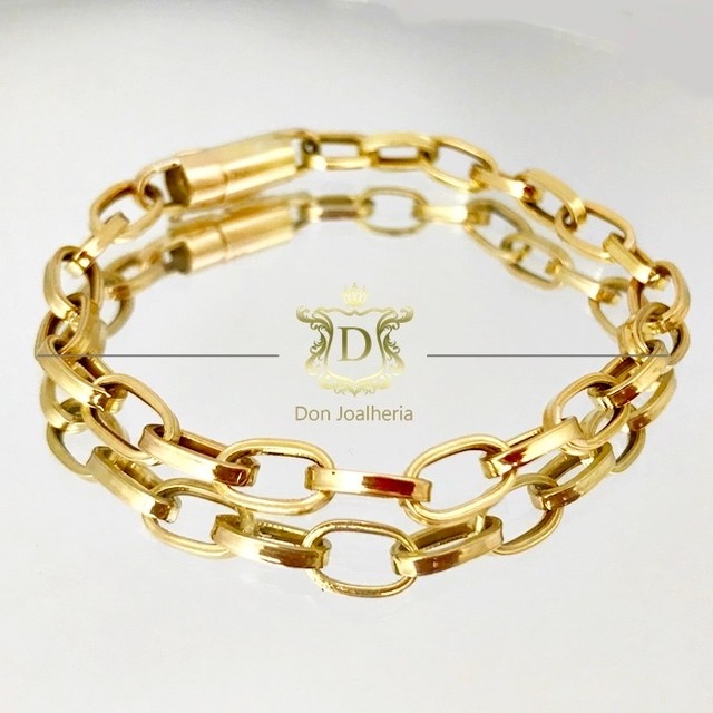 Pulseira em ouro 18k 750 10 gramas
