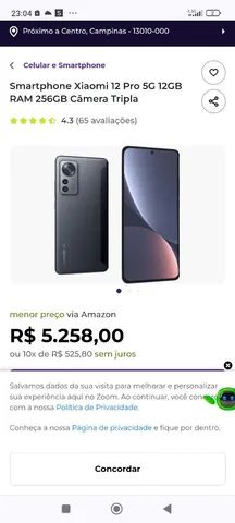 Smartphone Xiaomi Redmi Note 12 Pro 5G 256GB Câmera Tripla com o Melhor  Preço é no Zoom