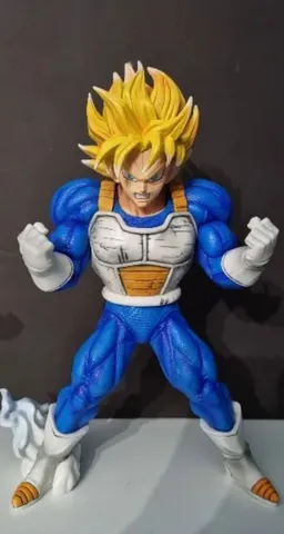 Boneco de Resina Goku Super Sayajin Desenho Dragon Ball em