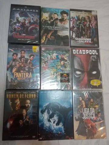 Dvds lacrados Marvel dc Batman vingadores Deadpool pantera negra hulk