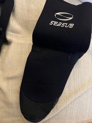 Meia  Mergulho neoprene 3mm Antiderrapante Seasub