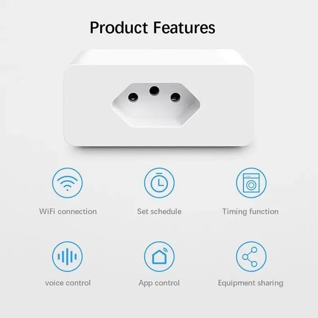 Plugue de tomada Wi-fi Tuya, Compatível com Alexa, Controle a distância  - Foto 5
