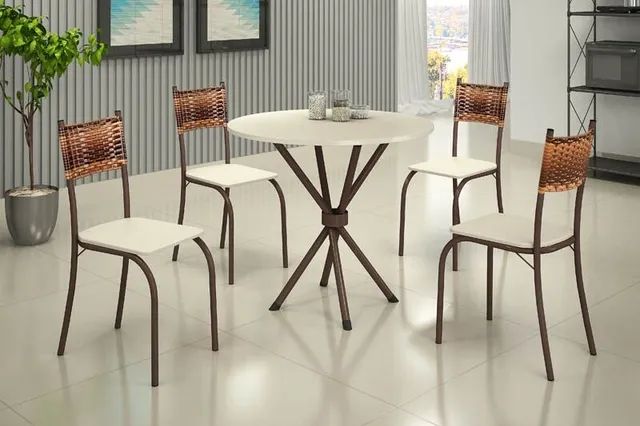 Conjunto Atlanta 4 Cadeiras Base Ipanema !! Rf7211m