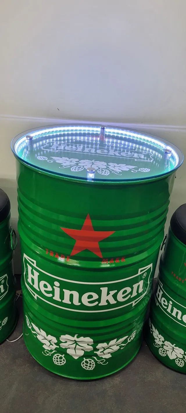 Tambor com pintura, personalizado e leds