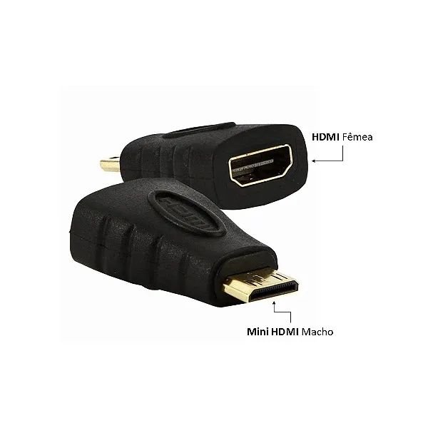 Adaptador Conversor Mini HDMI (Fêmea) Para HDMI (Macho) - Exbom em São Luís ma