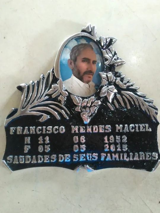 Placa fúnebre em alumínio  - Foto 3