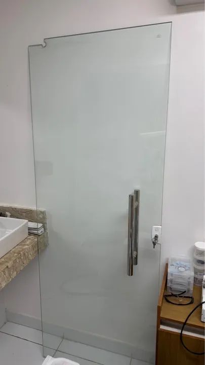 Porta de vidro temperado com puxador - Foto 2