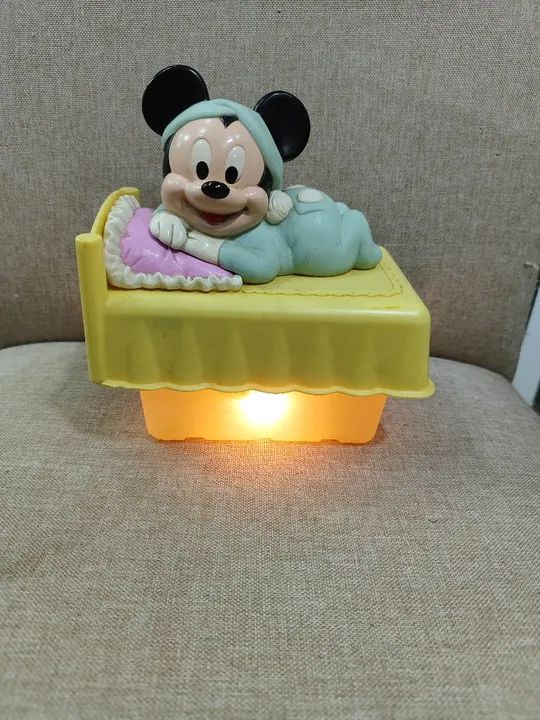 Luminária de Berço Mickey Babies Disney Funcionando 