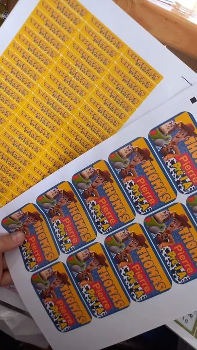 Adesivos diversos papel e vinil