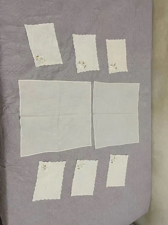 Kit jogo americano off white bordado - Foto 3