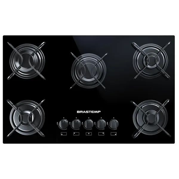 Cooktop 5 bocas Brastemp com grades piatina e acendimento automático BDD75 - Foto 3