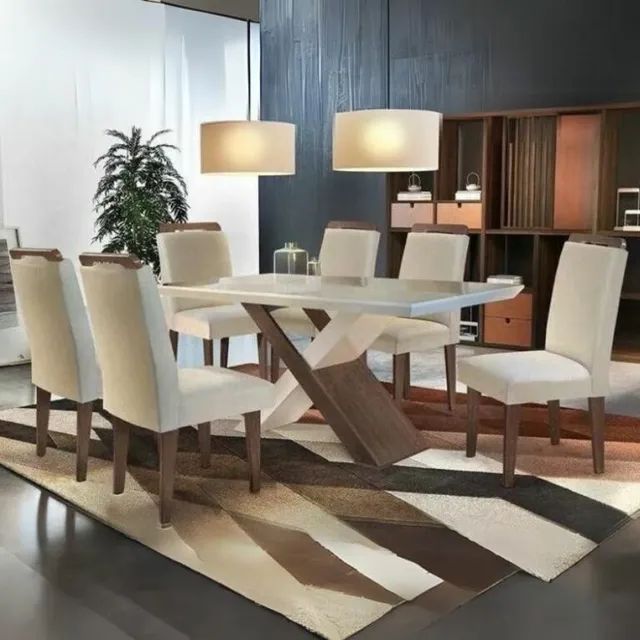 Mesa de Jantar Imperatriz 180 com 6 Cadeiras tt5432 - Foto 3