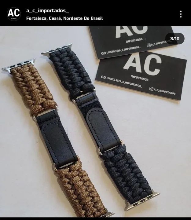 Pulseira Paracord para Apple Watch 42/44/45/46/49mm 