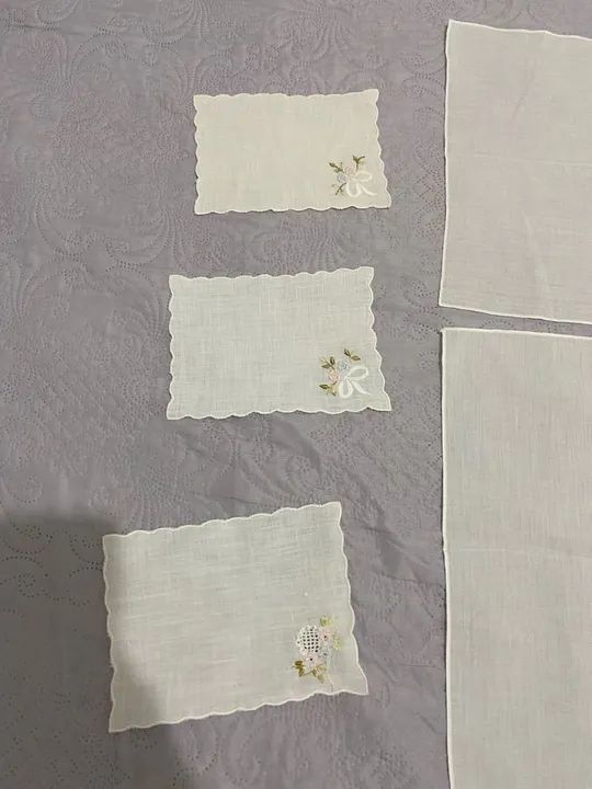 Kit jogo americano off white bordado - Foto 4