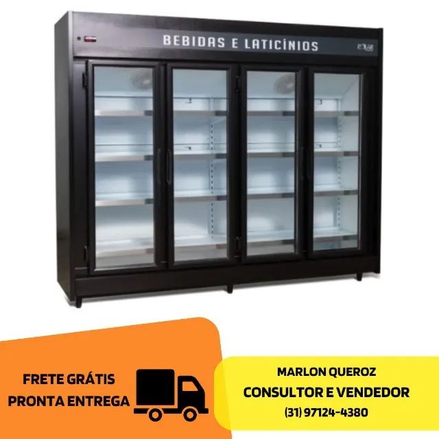 Expositor de bebidas e laticínios 4 Portas Polar 