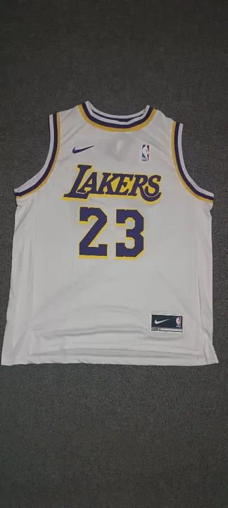 Camiseta Lakers Branca Premium Tamanho P