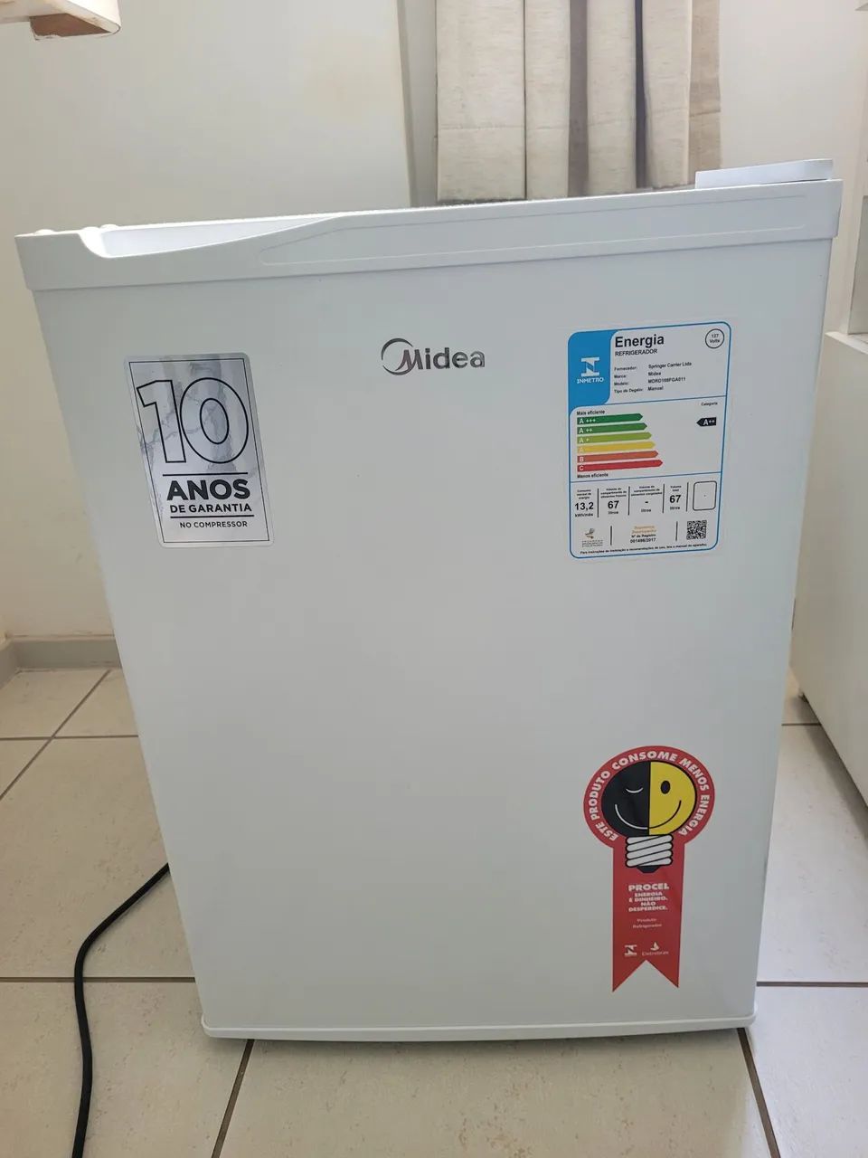 Geladeira Midea 67 Litros - 10 Anos de Garantia no Compressor