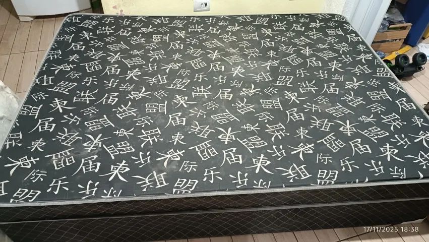 Cama box casal colchão conjugado 