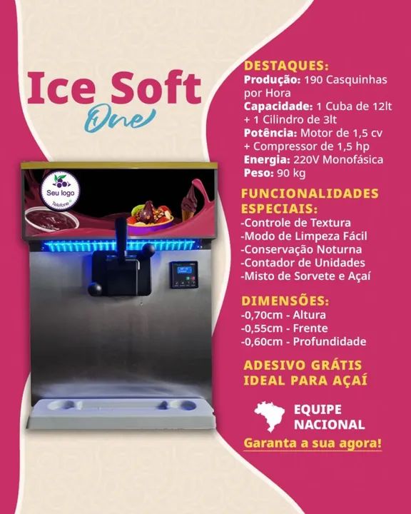 Máquinas de sorvete expresso e de Açaí  - Foto 5