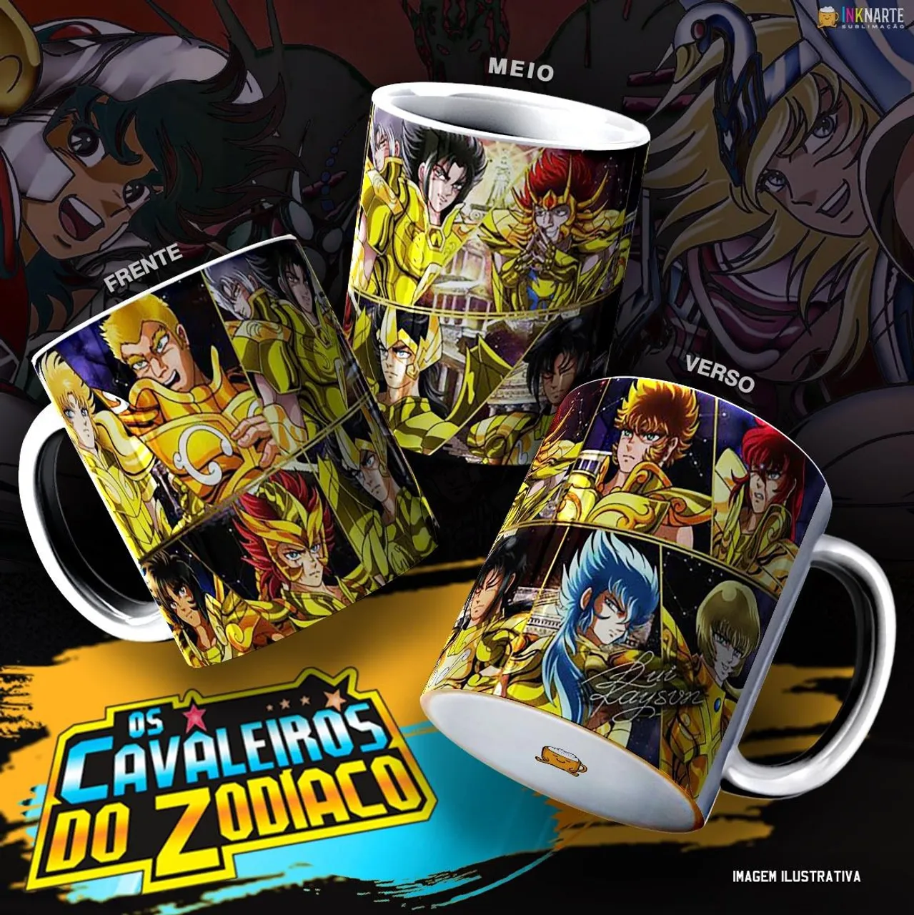Caneca Cavaleiros do Zodíaco