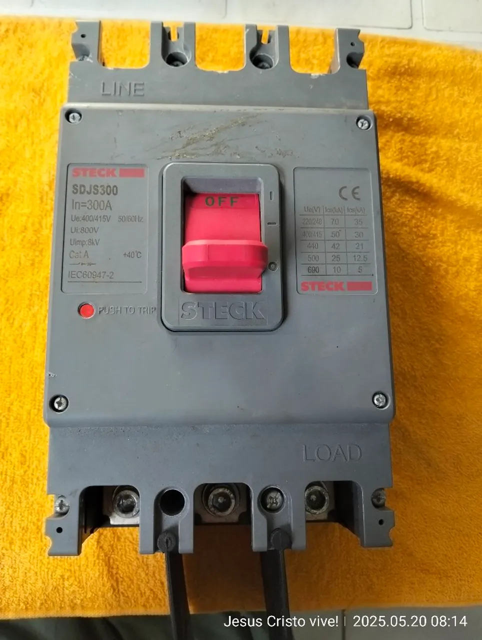 Disjuntor Steck SDJS300 300A - Proteção Elétrica Confiável