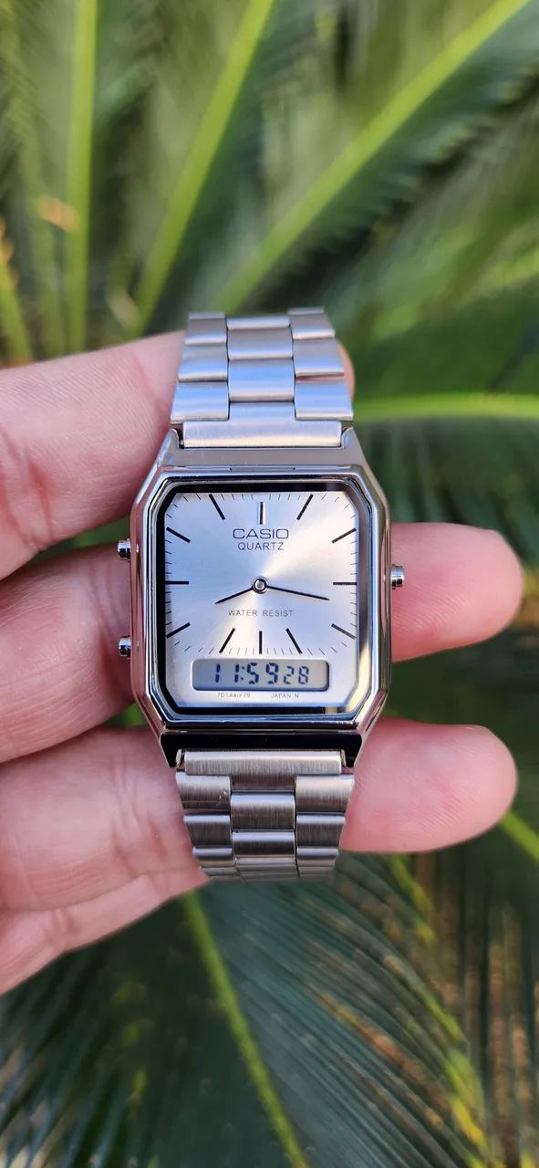 Relógio Casio Quartz Analógico/Digital Prata
