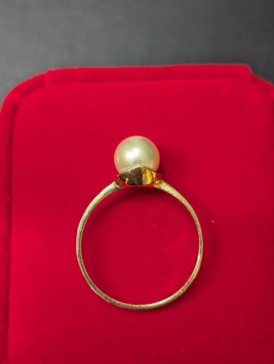 Anel de ouro 18k com pérola (2.5g) - Foto 4