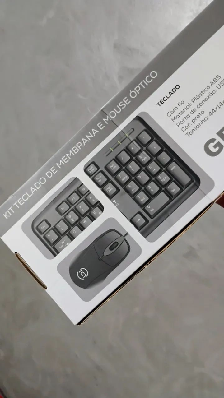 KIT TECLADO E MOUSE OFFICE TGT GR100 V3 - COM FIO - PRETO - NOVO  - Foto 3