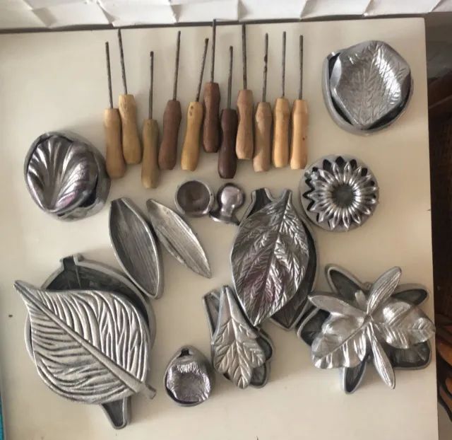 Frisadores Flores Moldes Para Eva Cinza-escuro - Foto 2