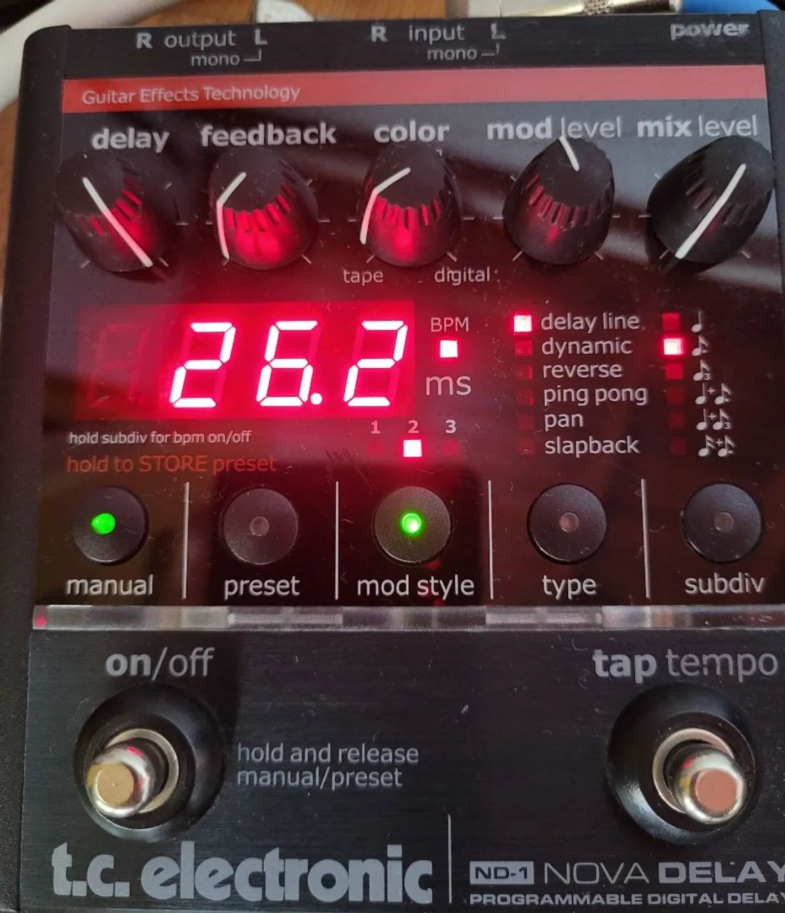 Pedal TC Electronic Nova Delay (ND-1) - Equipamentos e