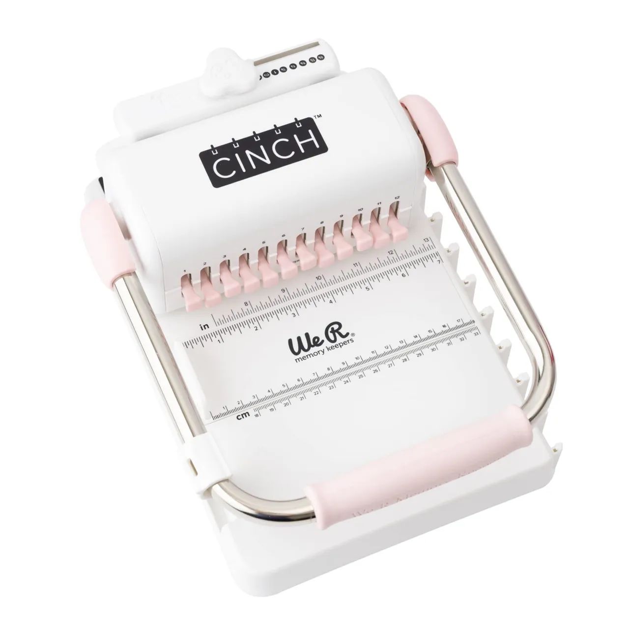 Encadernadora The Cinch We R - Furo Quadrado American Craft, 662789, Branco e Rosa