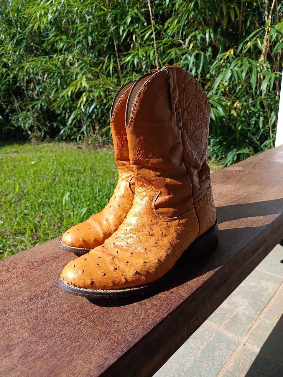 Botas de Couro de Avestruz Legítimo. - Foto 3