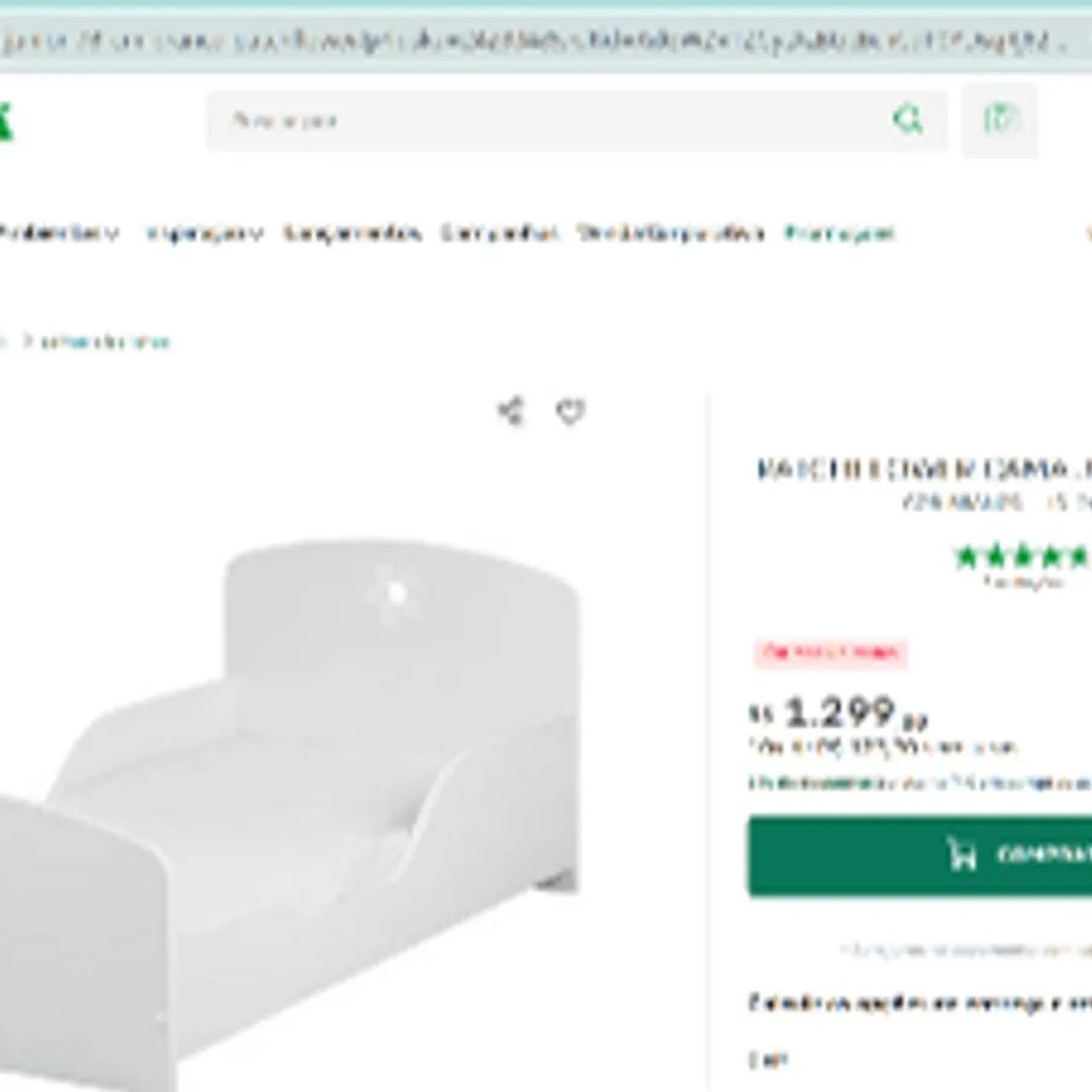 Cama Infantil Branca com Grade de Proteção + Colchão  - Foto 5
