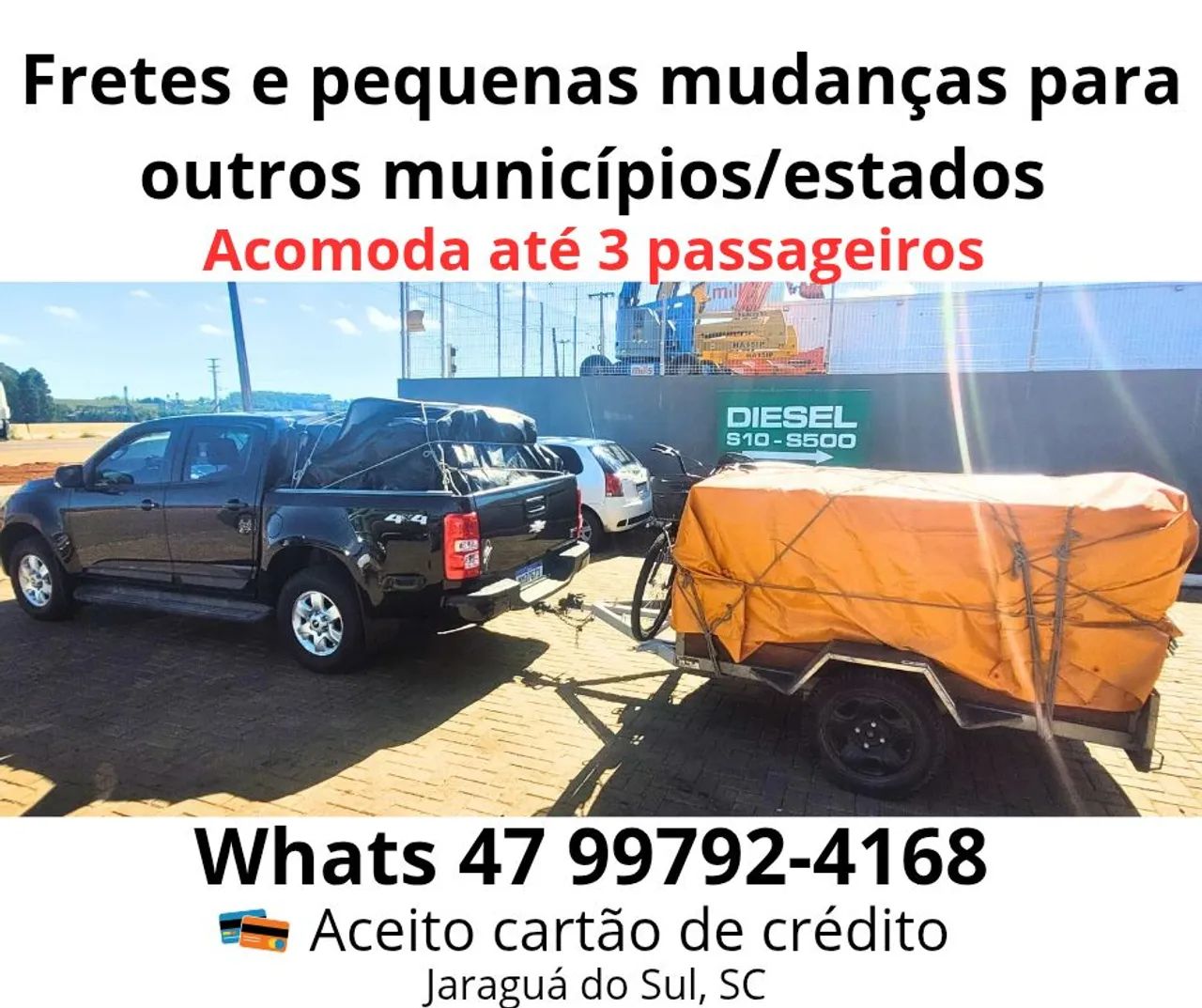 Frete executivo para até 3 passageiros