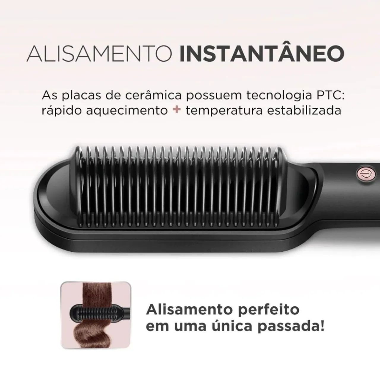 Prancha modeladora de cabelo - Pente quente - Foto 5