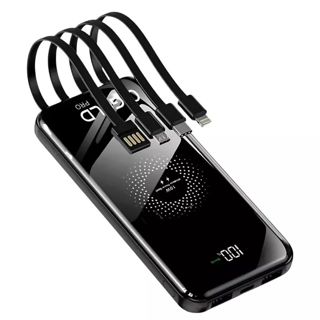 Carregador portátil 10.000 Mah com carregamento por indução iPhone ou linha S da Samsung